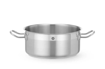 Nízky hrniec z nehrdzavejúcej ocele Profi Line, 4,7 l, priemer 24 cm, výška 10,5 cm | HENDI 830161