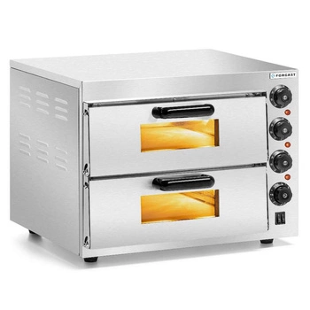 Pec na pizzu 2-komorový, 2x40 cm, 3 kW, 230 V | FORGAST FG09553
