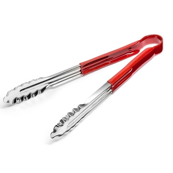 Servírovacie kliešte HACCP, červené, 30 cm | FORGAST FG11124