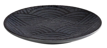 Tanier DARK WAVE, z melamínu, čierny, 14.5x1.5 cm | APS 84907