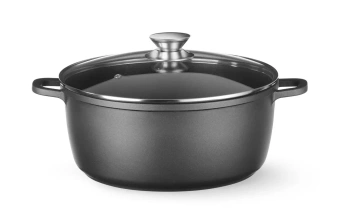 Hrniec s nepriľnavým povrchom, 7,5 L, čierny, 38,7x31x(V)13 cm | HENDI 611043