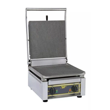 Kontaktný gril Panini XL, vrúbkované platne, 36x36 cm, 3.6 kW, 230 V | ROLLER GRILL PANINI XL