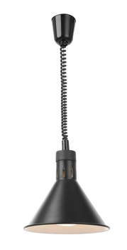 Kónická lampa na ohrievanie jedál, čierna, 0,25 kW, 25 cm | HENDI 273845