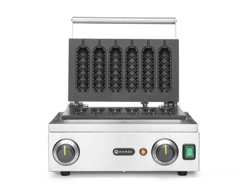 Elektrický vaflovač na kukuričné psy, 6 ks, 1,55 kW, 230 V | HENDI 212189