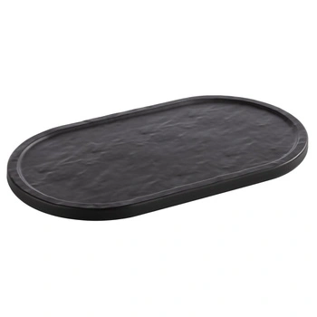 Podnos SLATE z melamínu čierny, 28x15.5x1 cm | APS 85099