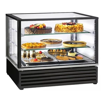 Chladiaca vitrína 2x GN 1/1, čierna, dynamické chladenie, 0,39 kW, 230 V | ROLLER GRILL CD 800