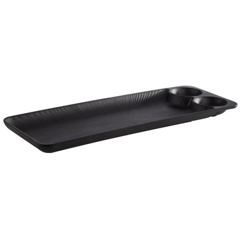 Tác NERO s miskami na dipy, čierny, 41.5x15x2.5 cm | APS 85097