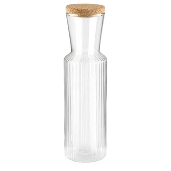Sklenená karafa Lines s korkom, 750 ml | APS 10738