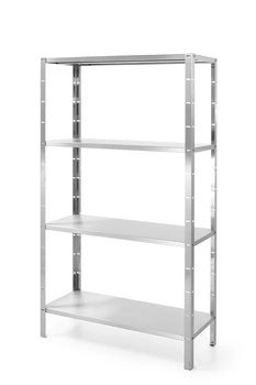 Nerezový skrutkovaný regál so 4 policami 100x40cm | HENDI 812525