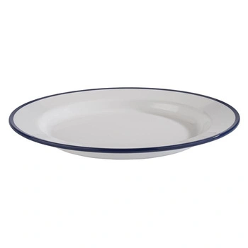 Tanier ENAMEL LOOK, z melamínu, bielo-modrý, 24,5 cm | APS 84951
