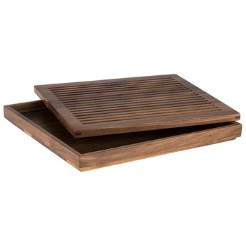 Doska na krájanie chleba s vyberateľnou táckou GN 2/3, 35.4x32.5x3.5 cm | APS 911