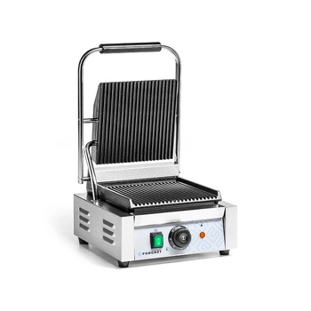 Jednoplátový kontaktný gril, rebrované platne, 1,8 kW | FORGAST FG09203