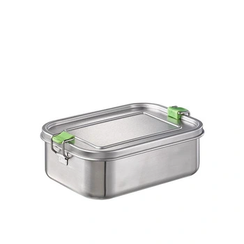 Pojemník na obed LUNCHBUDDY, nehrdzavejúca oceľ, 20,5 × 14,5 × 6,5 cm, 1,1 l | APS 66901