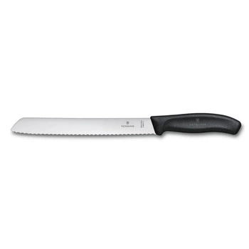 Švajčiarsky nôž na chlieb Classic čierny s dĺžkou čepele 21 cm | VICTORINOX 6.8633.21B