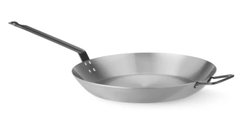 Oceľová panvica Lyonnaise s dvoma rúčkami, priemer 36 cm, výška 14 cm | HENDI 629482