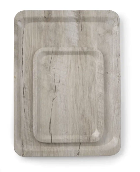 Podnos na servírovanie s melamínovým laminátom, protišmykový, svetlý dub | AMERBOX 508909