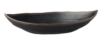 Miska MARONE, melamín, čierno-hnedá, 25.5x14x5.5 cm, 400 ml | APS 84100