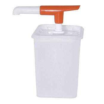 Dávkovač na omáčky s pumpou, 3 l, biely | CONTACTO 1320/330