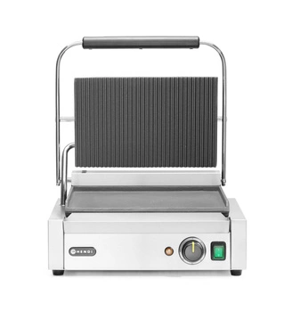 Kontaktný gril Panini, dolná platňa hladká, horná platňa ryhovaná, 2,2 kW | HENDI 263662