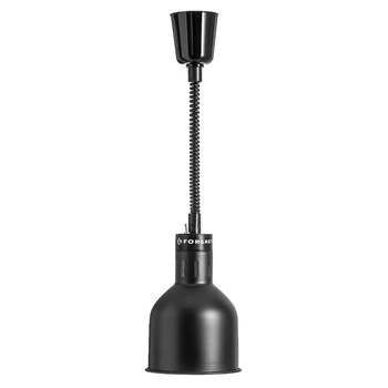 Ohrievacia lampa na jedlo čierna, valcová, 0,25 kW, nastavenie výšky 60-180 cm | FORGAST FG03341