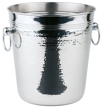 Chladič na fľaše, cooler, nehrdzavejúca oceľ, HAMMERSCHLAG 21x21.5 cm, 4 l | APS 36026