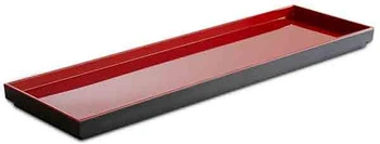 Podnos ASIA PLUS GN 2/4 z melamínu, červeno-čierny, 53x16,2x3 cm | APS 15460