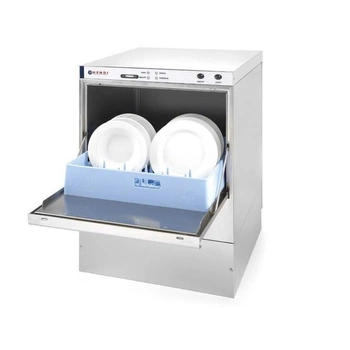 Gastronomická umývačka riadu s dávkovačom detergentu a odtokovým čerpadlom, kôš 50x50 cm, 6 kW | HENDI 233054