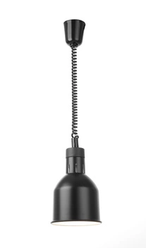 Cylindrická lampa na ohrievanie jedál, čierna, 0,25 kW | HENDI 273852