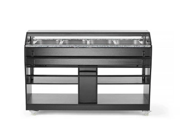 Vitrína, ohrievací bufet 4x GN 1/1, 2 kW, 230 V | HENDI 274064
