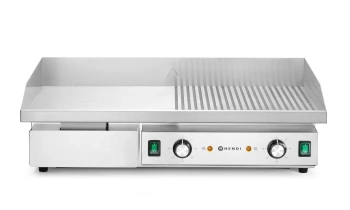 Elektrická grilovacia platňa Kitchen Line, 1/2 hladká, 1/2 ryhovaná, 4.4 kW, 400 V | HENDI 154991