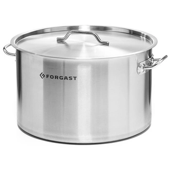 Stredný hrniec z nehrdzavejúcej ocele s pokrievkou, 23 l, priemer 35 cm | FORGAST FG02023