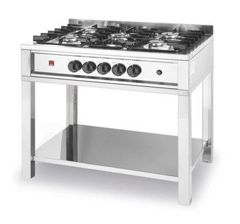 Gastronomický plynový sporák 5-horákový, 14,3 kW | HENDI 225806