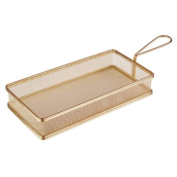 Košík na servírovanie SNACKHOLDER, zlatá farba, 26x13x5 cm | APS 40613