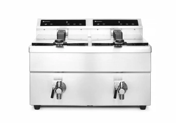 Indukčný fritéza s 2 komorami Kitchen Line, 2x8 l, 2x3,5 kW, 230 V | HENDI 215029