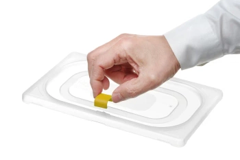 HACCP klipy na GN nádoby z polypropylénu, žlté, 12 ks | HENDI 880685