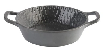 Miska MINI s rukoväťami, sivá, z melamínu, 8.5x11.5x2.5 cm, 70 ml | APS 84781