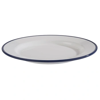 Tanier ENAMEL LOOK, z melamínu, bielo-modrý, 20,5 cm | APS 84950