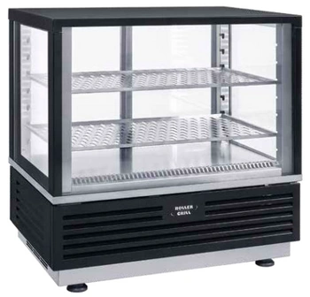 Chladiaca prezentačná vitrína 2x GN 1/1, 60 l, čierna, dynamické chladenie, 0,16 kW, 230 V | ROLLER GRILL CD 600