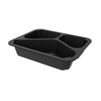 Obedové boxy na jedlo so sebou 3-komorové 22,7x17,8x5 cm - 320 kusov | GUILLIN MAPCOR3C22740DC