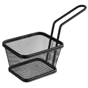 Košík na servírovanie SNACKHOLDER, čierna farba, 10x8.5x6.5 cm | APS 40626