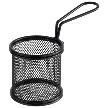 Košík na servírovanie SNACKHOLDER, čierna farba, 8x7.5 cm | APS 40624