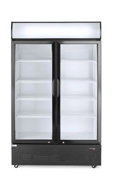 Chladiaca vitrína s podsvieteným panelom, 681 l, 2 dvere, biely hliník, 2-10°C | ARKTIC 233795