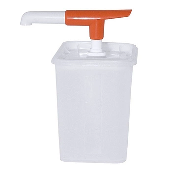 Dávkovač na omáčky s pumpou, 5 l, biely | CONTACTO 1320/530