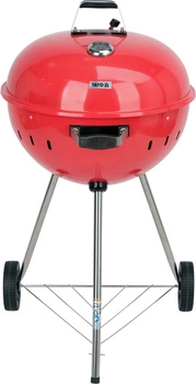 Uhlíkový gril, okrúhly, priemer 54 cm, červený | YATO YG-20304
