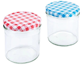 Sklenené poháre s viečkom 350 ml, súprava 6 kusov, výška 10 cm, priemer 7,5 cm | CONTACTO 2705/350