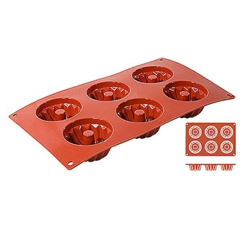Silikónová forma na pečenie na 6 muffinov, 7x3.5 cm | CONTACTO 6640/076