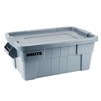Polyetylénová nádoba na potraviny BRUTE, objem 53 l, sivá RUBBERMAID 9S30-00-GRY