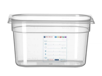 Nádoba HACCP GN 1/4 hlboká 15 cm z polypropylénu | HENDI 880364