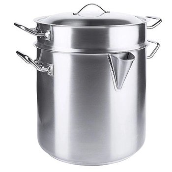 Dvojitý nerezový hrniec s pokrievkou, 5 l, 24 cm | CONTACTO 2129/240