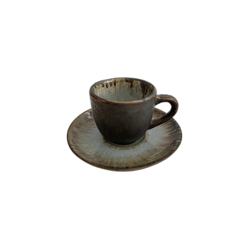 Šálka Bel 100 ml s tanierikom 11 cm Still Cristall topaz | KERA CERAMIKA 2.3.3.TOPAZ